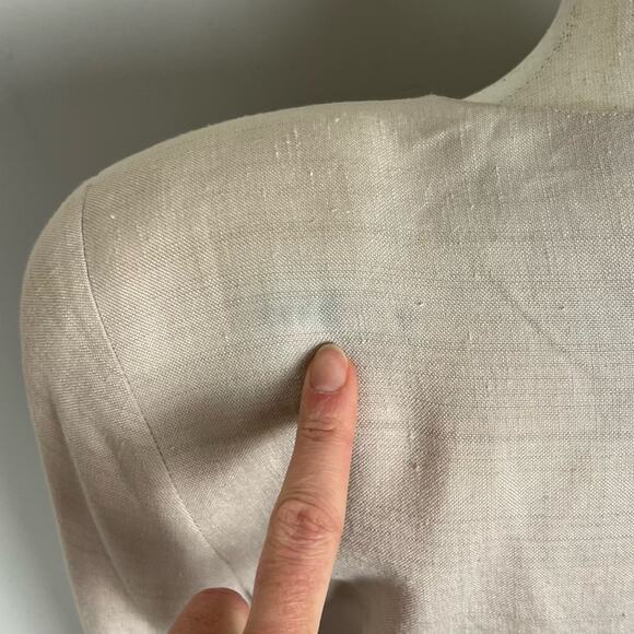 Vintage 1980s Christian Dior Peplum Blazer Beige Cream sz 6 Vtg Designer 80s - Picture 7 of 8